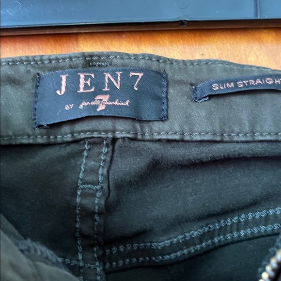 Zara Olive Slim Fit Trousers - Picture 3 of 7